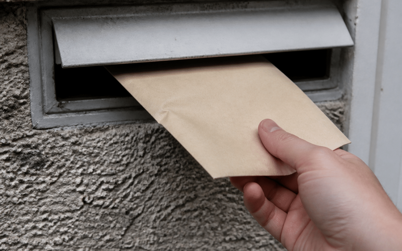 Enveloppe postale affichant code postal ville nord France